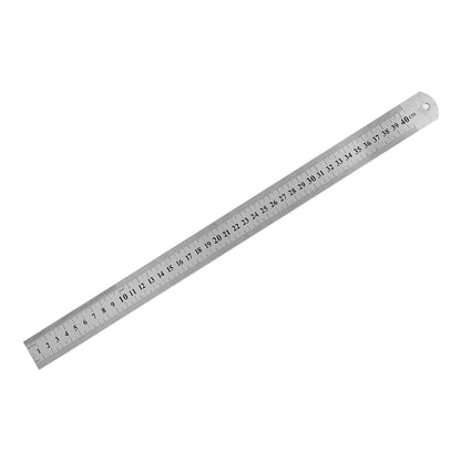 ANDRICOS Stainless Steel Measuring Ruler — 150/200/300/400/500mm Metal Straight Edge with Centimetre & Millimetre Markings for Field Recording, Craft & Technical Layout