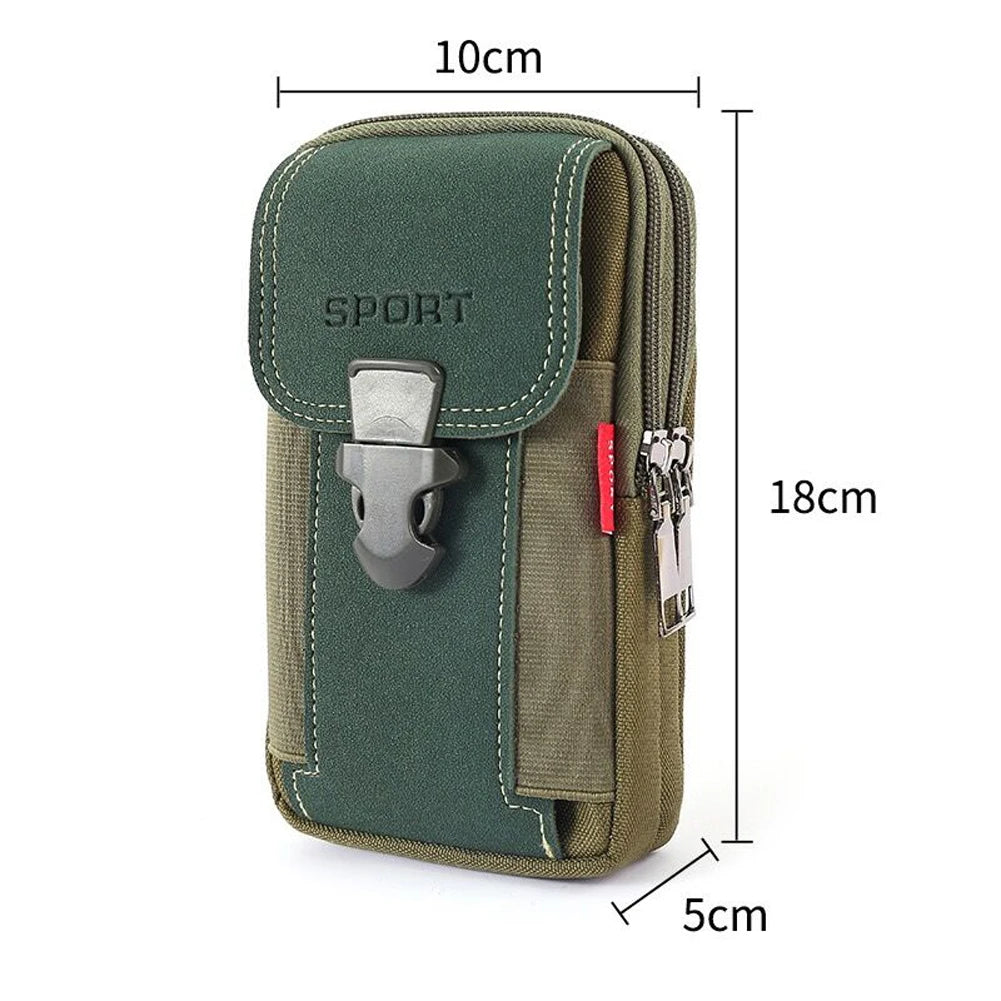 ANDRICOS Compact MOLLE Field Pouch — APWIKOGER Nylon EDC Belt Bag for Phone, Coins, Tools, Cables & Outdoor Carry