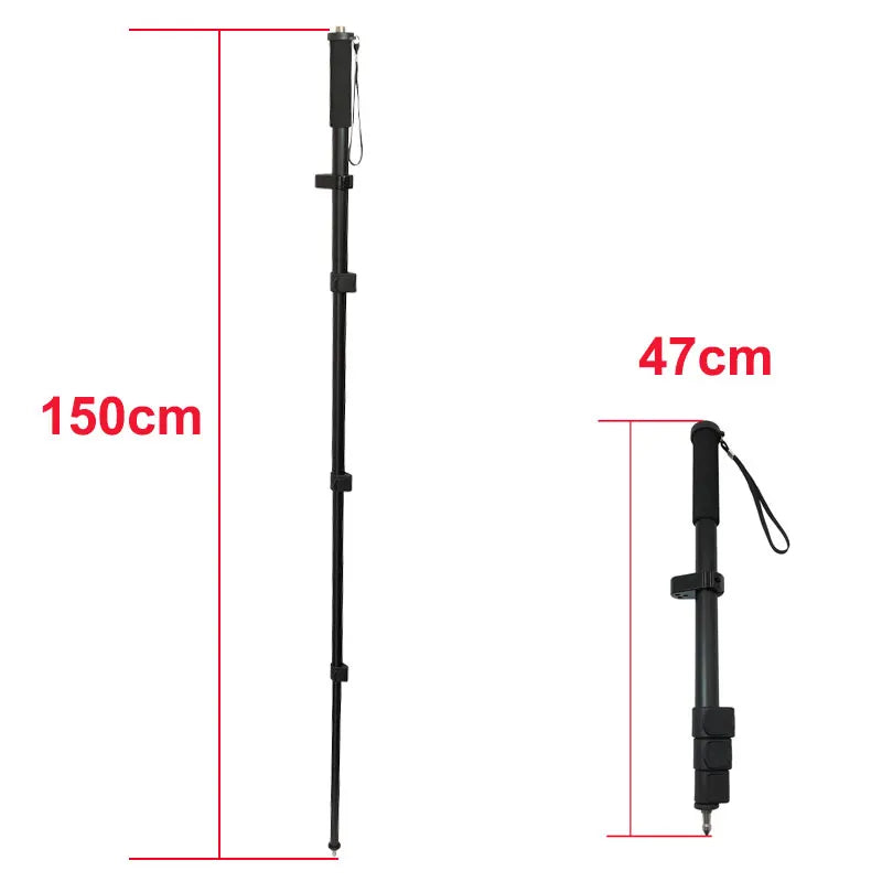 ANDRICOS Telescopic RTK Survey Pole — 47–150cm Lightweight Aluminium Alloy GNSS/GPS Centering Rod for Field Positioning & Survey Accessories