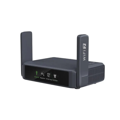 ANDRICOS Wi-Fi 7 Travel Router — GL.iNet Slate 7 GL-BE3600 Dual-Band Portable Router with Dual 2.5G Ports, OpenWrt, Touchscreen, VPN Support & Foldable Antennas