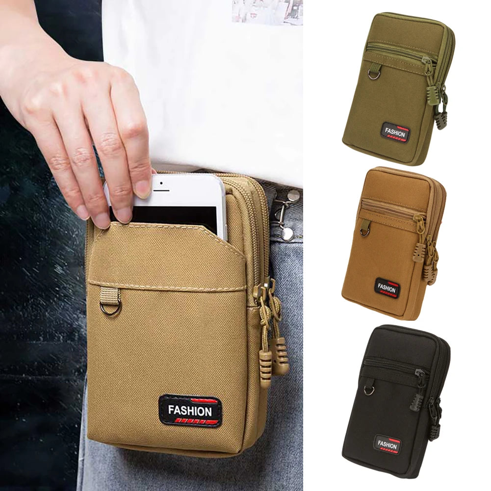 ANDRICOS Compact MOLLE Field Pouch — APWIKOGER Nylon EDC Belt Bag for Phone, Coins, Tools, Cables & Outdoor Carry