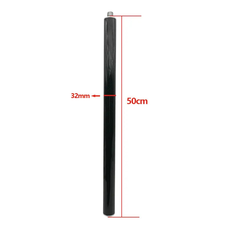 ANDRICOS 2M Carbon Fibre RTK Survey Pole — 4-Section GNSS/GPS Surveying Rod with 5/8×11 Thread, 32mm Diameter & Lightweight Field Design