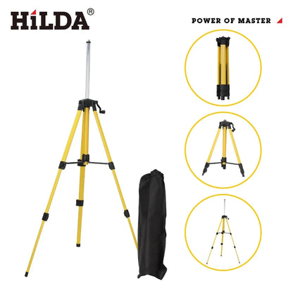 ANDRICOS Laser Level Tripod — HILDA 1.2M/1.5M Adjustable Ferroalloy Stand with 5/8 Inch Mount for Laser Levels, Cameras & Field Setup