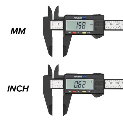 ANDRICOS Digital Measuring Caliper — 100mm/150mm Electronic Plastic Vernier Gauge with LCD Display, Zero Setting & Internal/External Measurement