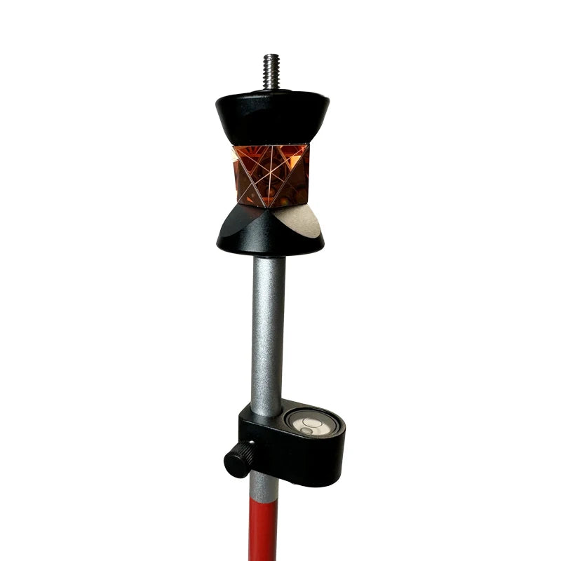 ANDRICOS 360° Mini Survey Prism Set — BMAD Reflective Prism for Swiss-Type Robotic Total Stations with 4 Poles, Bubble, Hook & Soft Carry Bag