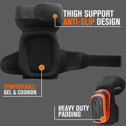 ANDRICOS Heavy-Duty Gel Knee Pads — EVA Foam Kneeling Support with Hard Shell, Adjustable Straps & Comfort Cushion for Fieldwork, Gardening & Site Tasks