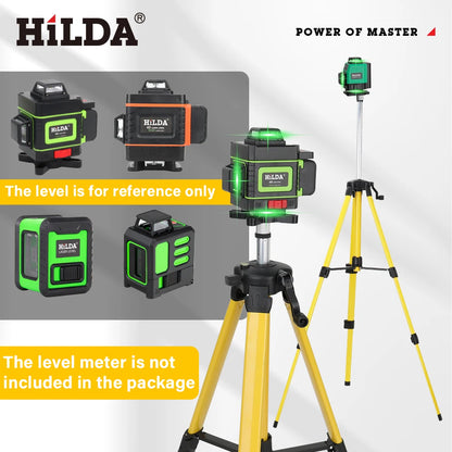 ANDRICOS Laser Level Tripod — HILDA 1.2M/1.5M Adjustable Ferroalloy Stand with 5/8 Inch Mount for Laser Levels, Cameras & Field Setup