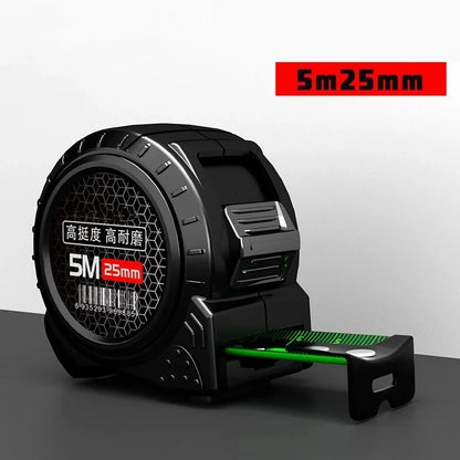 ANDRICOS Self-Locking Steel Tape Measure — 5M/7.5M/10M Metric Measuring Tape with Fluorescent Scale, ABS Shell, Metal Clip & Portable Field Design
