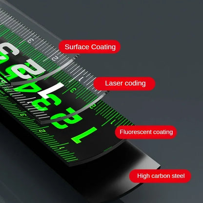 ANDRICOS Self-Locking Steel Tape Measure — 5M/7.5M/10M Metric Measuring Tape with Fluorescent Scale, ABS Shell, Metal Clip & Portable Field Design