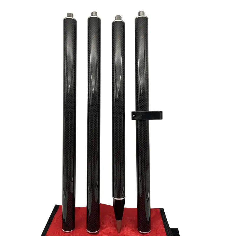 ANDRICOS 2M Carbon Fibre RTK Survey Pole — 4-Section GNSS/GPS Surveying Rod with 5/8×11 Thread, 32mm Diameter & Lightweight Field Design