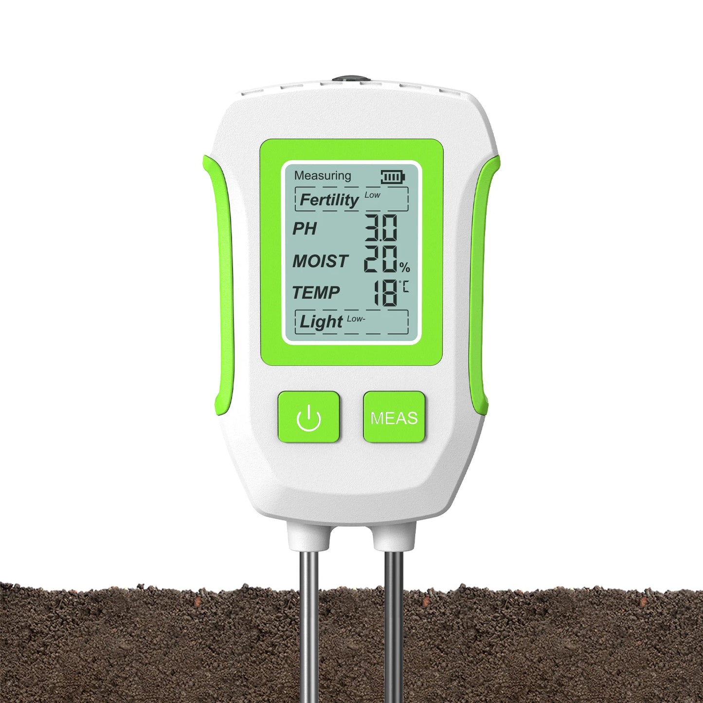 ANDRICOS Digital Soil Tester — INSOMA 3-in-1 LCD Soil Meter for pH, Moisture & Temperature with Backlight for Field, Garden & Environmental Checks