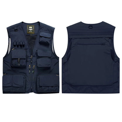 ANDRICOS High-Visibility Field Utility Vest — Multi-Pocket Reflective Workwear Vest for Surveying, Site Recording, Volunteers & Outdoor Field Tasks