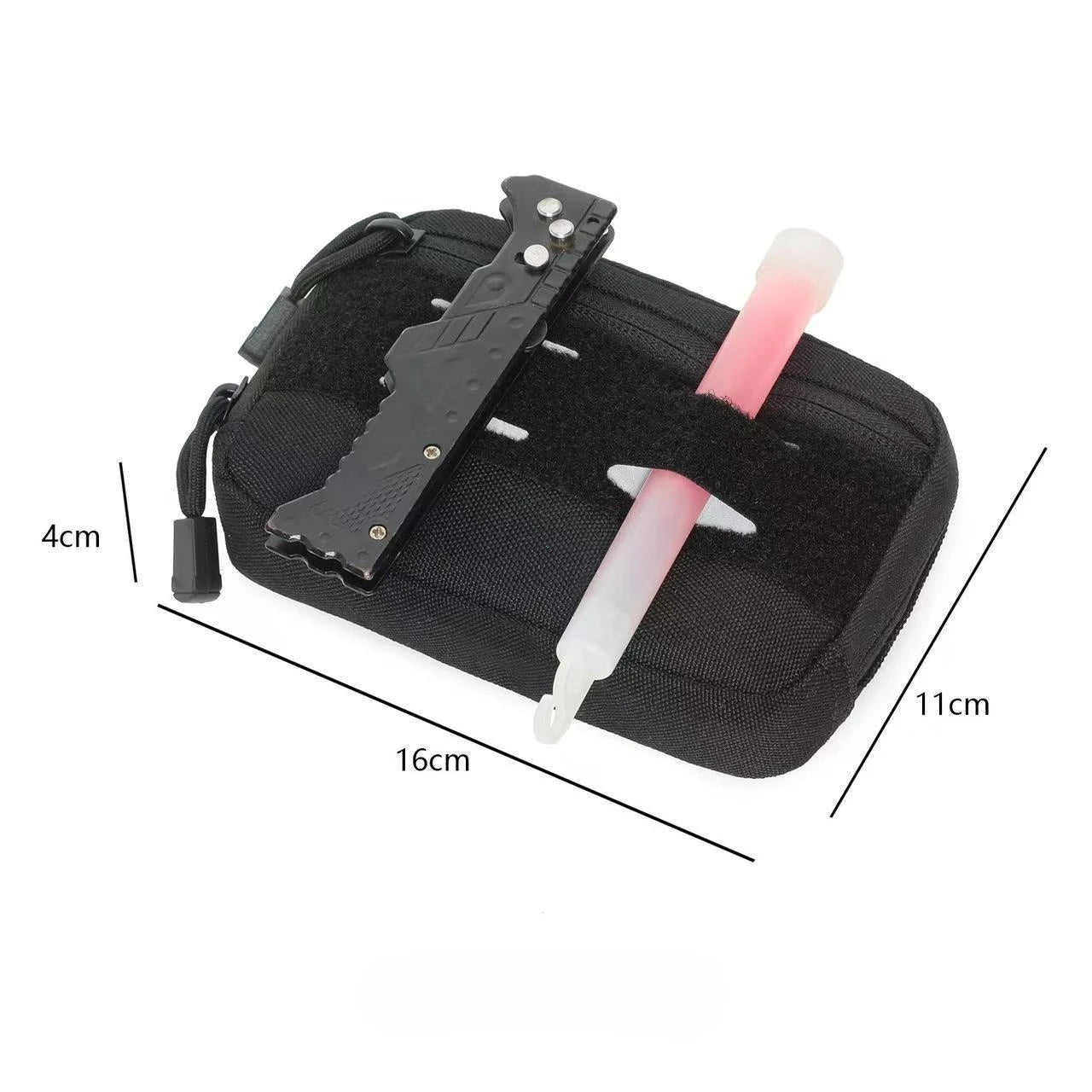 ANDRICOS Compact Field Utility Pouch — MOLLE Admin Bag with Nylon Build, Internal Organiser, Reflective Detail & Field Carry System