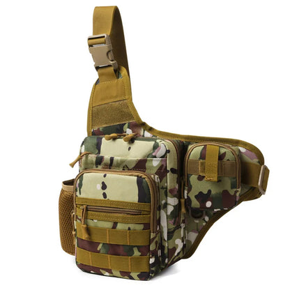 ANDRICOS Compact Field Sling Bag — Scione 600D Oxford Crossbody Chest Pouch with MOLLE Front, Bottle Pocket & Multi-Way Outdoor Carry