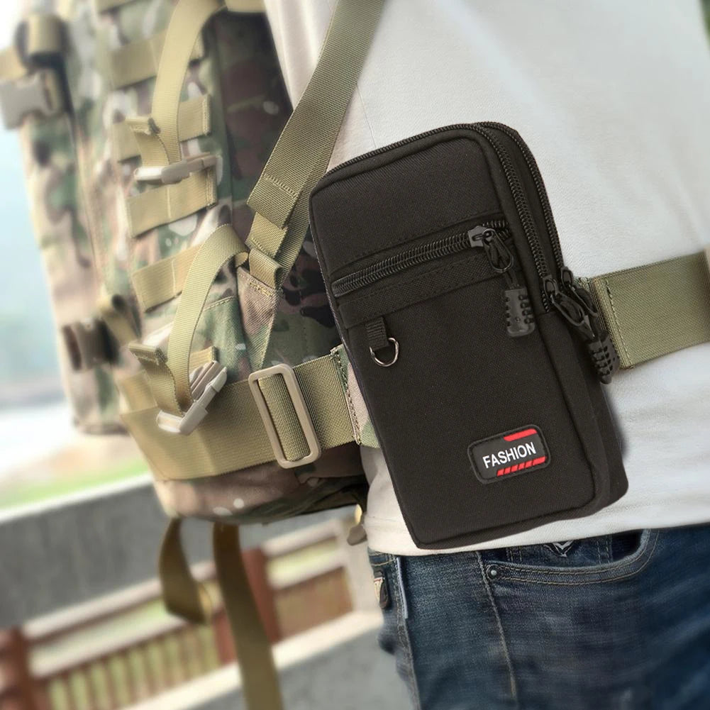 ANDRICOS Compact MOLLE Field Pouch — APWIKOGER Nylon EDC Belt Bag for Phone, Coins, Tools, Cables & Outdoor Carry