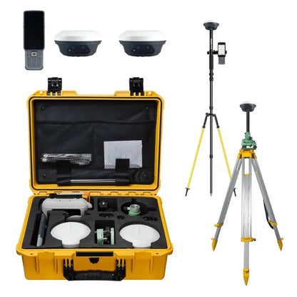 ANDRICOS E1 RTK GNSS Receiver Set — 1408-Channel Base & Rover Survey System with 60° IMU Tilt, IP68 Housing, Multi-Constellation GNSS & Internal Radio
