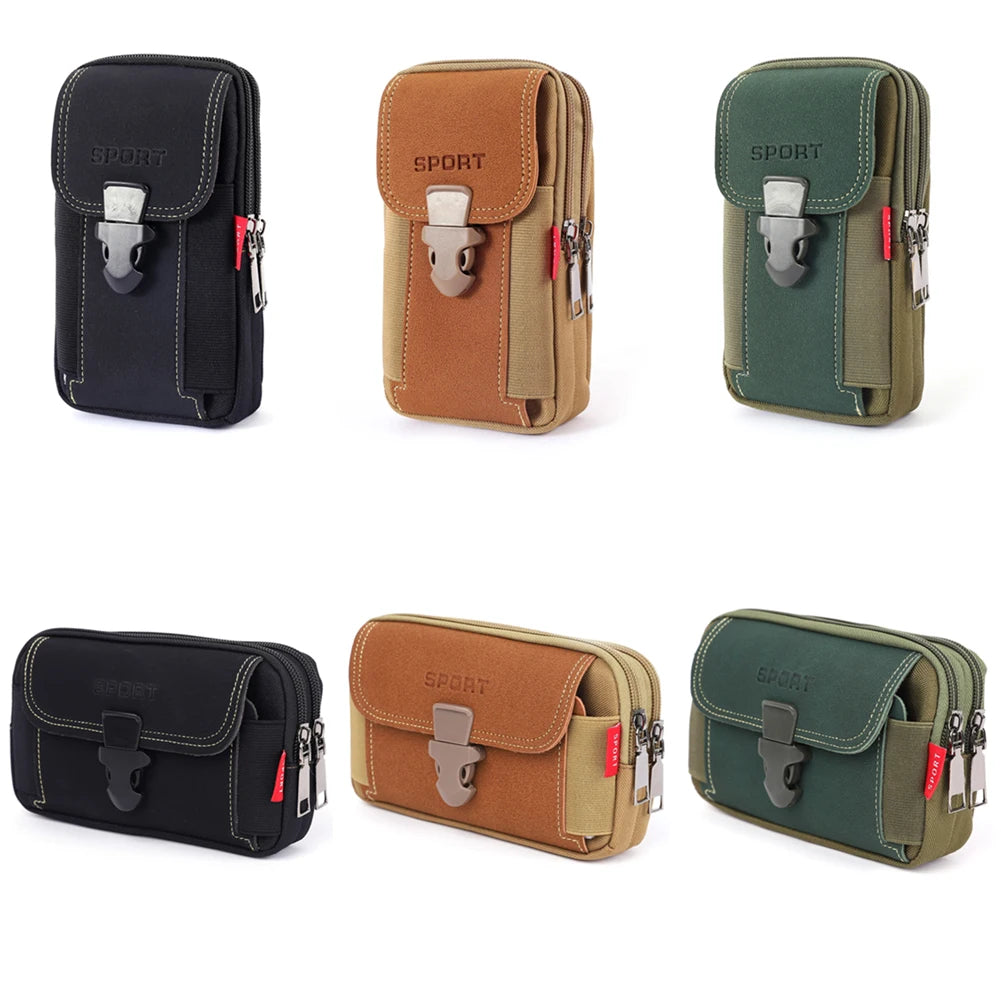 ANDRICOS Compact MOLLE Field Pouch — APWIKOGER Nylon EDC Belt Bag for Phone, Coins, Tools, Cables & Outdoor Carry