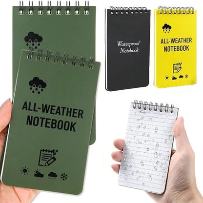 ANDRICOS Waterproof Pocket Field Notebook — 3x5 Inch Spiral Outdoor Notepad with Lined Pages, Stone Paper Sheets & Compact Site Recording Design