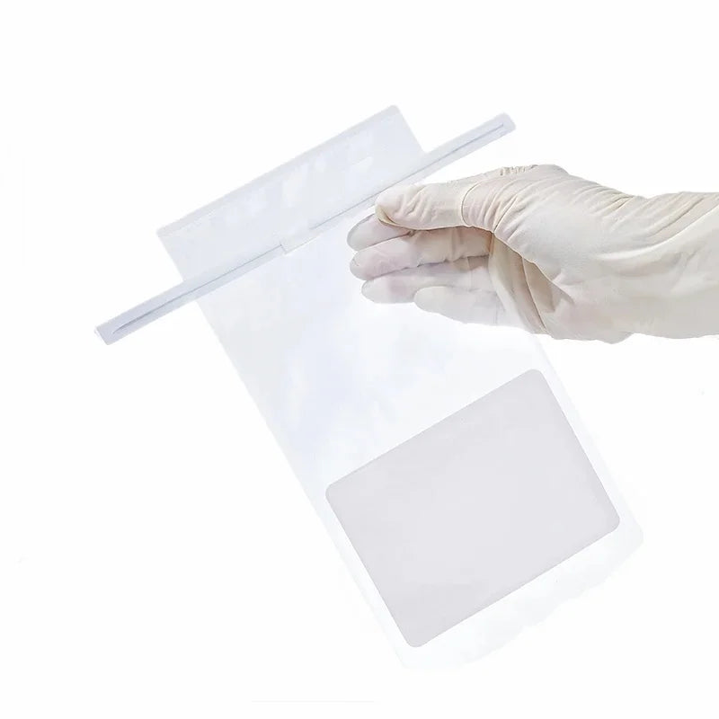 ANDRICOS Sterile Sampling Bags — 100 Pack 700ml PE Sample Bags with Wire Closure for Environmental, Water, Food & Field Testing Workflows