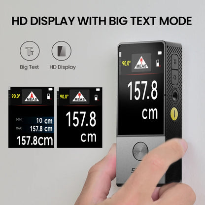 ANDRICOS Bluetooth Laser Distance Meter — MiLESEEY D9 100M Rechargeable Laser Measure with Visual Alignment, CAD Workflow Support & Digital Measuring