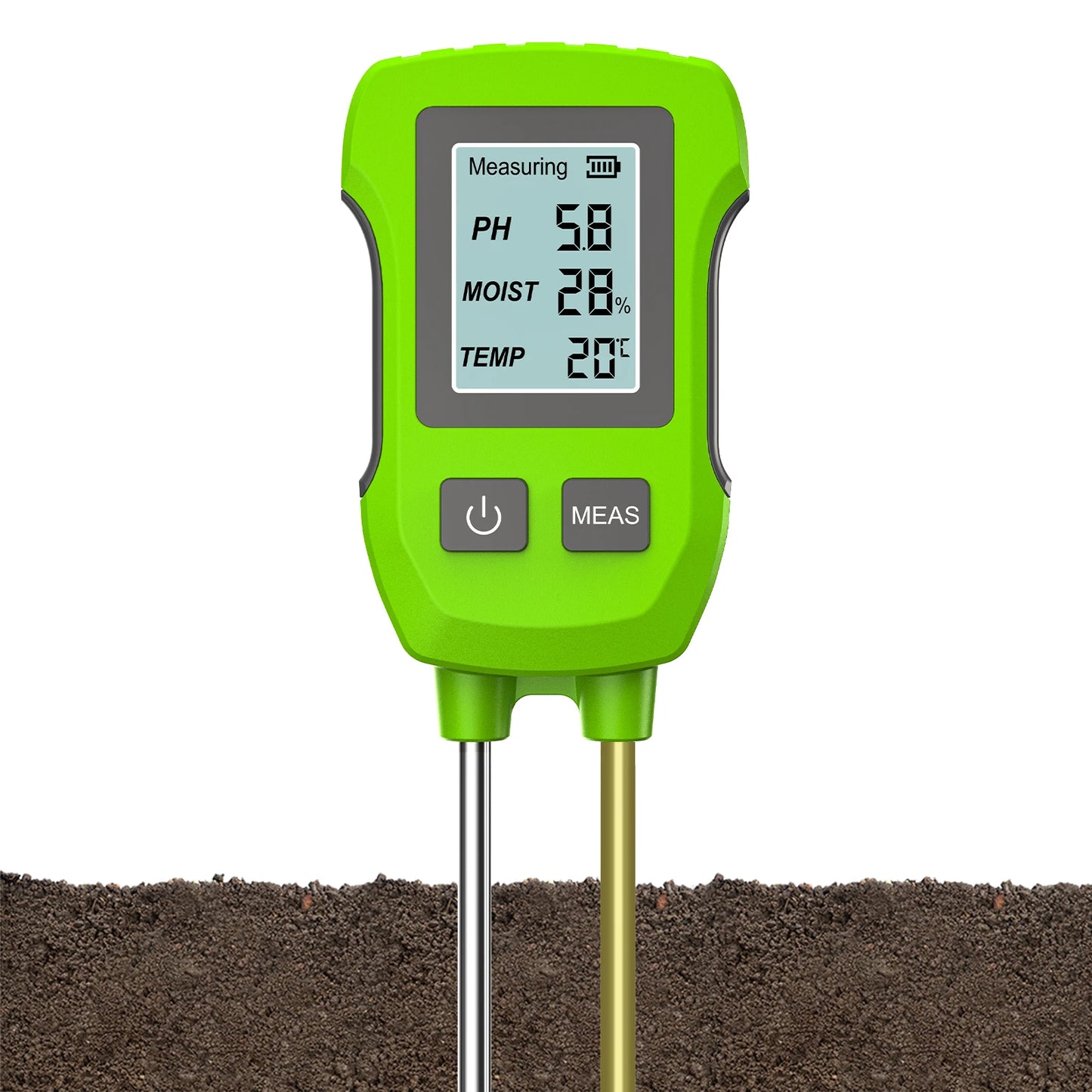 ANDRICOS Digital Soil Tester — INSOMA 3-in-1 LCD Soil Meter for pH, Moisture & Temperature with Backlight for Field, Garden & Environmental Checks