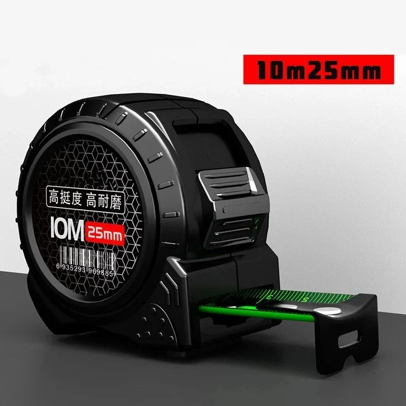 ANDRICOS Self-Locking Steel Tape Measure — 5M/7.5M/10M Metric Measuring Tape with Fluorescent Scale, ABS Shell, Metal Clip & Portable Field Design