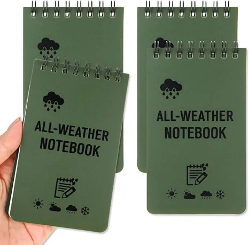 ANDRICOS Waterproof Pocket Field Notebook — 3x5 Inch Spiral Outdoor Notepad with Lined Pages, Stone Paper Sheets & Compact Site Recording Design
