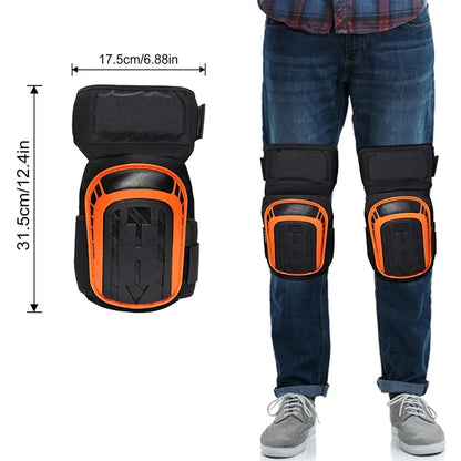 ANDRICOS Heavy-Duty Gel Knee Pads — EVA Foam Kneeling Support with Hard Shell, Adjustable Straps & Comfort Cushion for Fieldwork, Gardening & Site Tasks