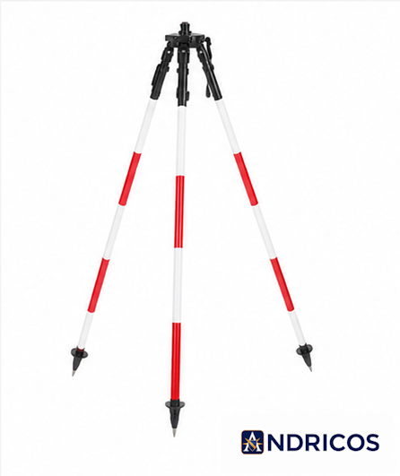 ANDRICOS Survey Pole Support Holder — Aluminium Two-Leg / Three-Leg Support for RTK, GPS, Prism Rods & Field Measuring Poles