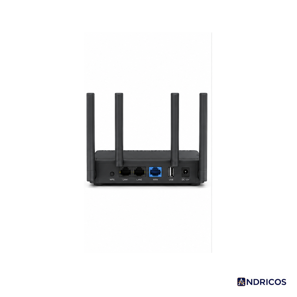 ANDRICOS Wi-Fi 7 Travel Router — GL.iNet Slate 7 GL-BE3600 Dual-Band Portable Router with Dual 2.5G Ports, OpenWrt, Touchscreen, VPN Support & Foldable Antennas