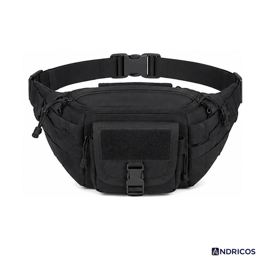ANDRICOS Compact Field Waist Pack — Nylon MOLLE Utility Belt Pouch for Phone, Tools, Cables, Travel, Hiking & Outdoor Carry