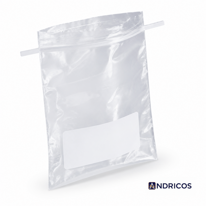 ANDRICOS Sterile Sampling Bags — 100 Pack 700ml PE Sample Bags with Wire Closure for Environmental, Water, Food & Field Testing Workflows